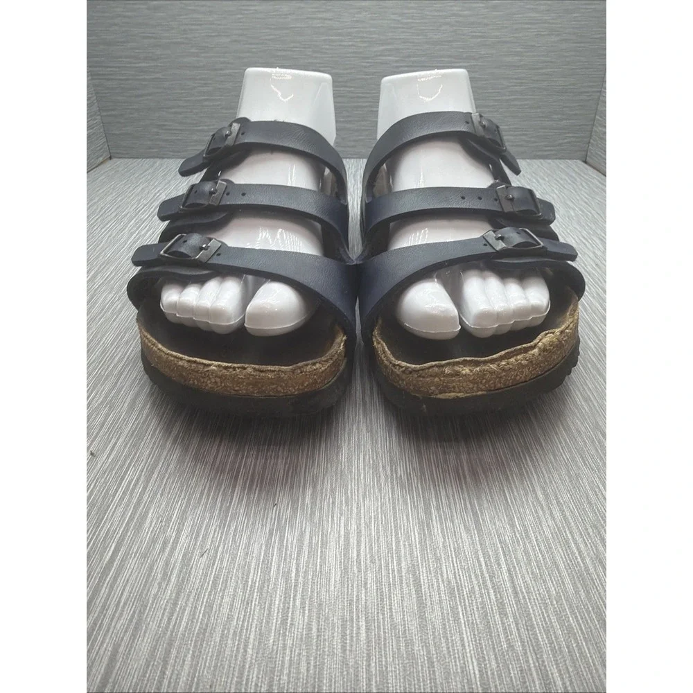 Birkenstock Granada Sandals Women's US 9 EU 40 Navy Blue Multi Strap